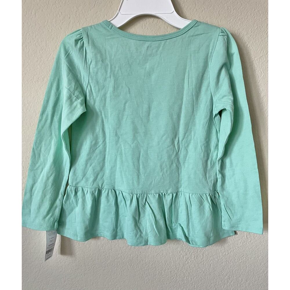 Carter’s Turquoise Sparkle Heart Super Sis Girls’ Long Sleeve Tee Top Size 8 - Picture 3 of 3
